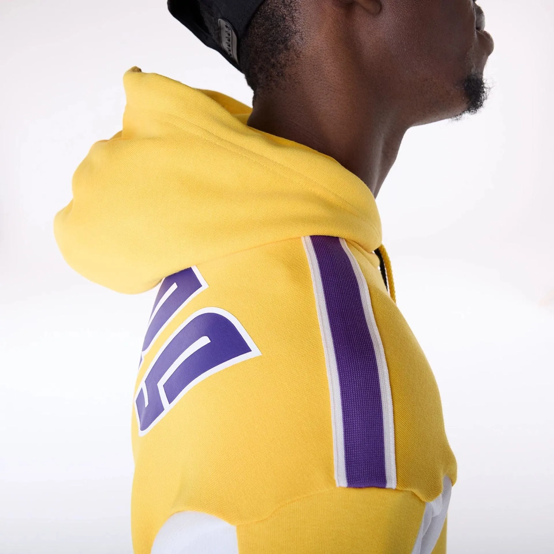 Sweats à capuche et pulls à capuche New Era LA Lakers NBA Graphique Jaune Pull à capuche surdimensionné