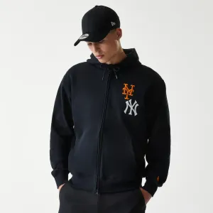 New Era Sweatshirts And Hoodies MLB Subway Series Black Zip Front Hoodie