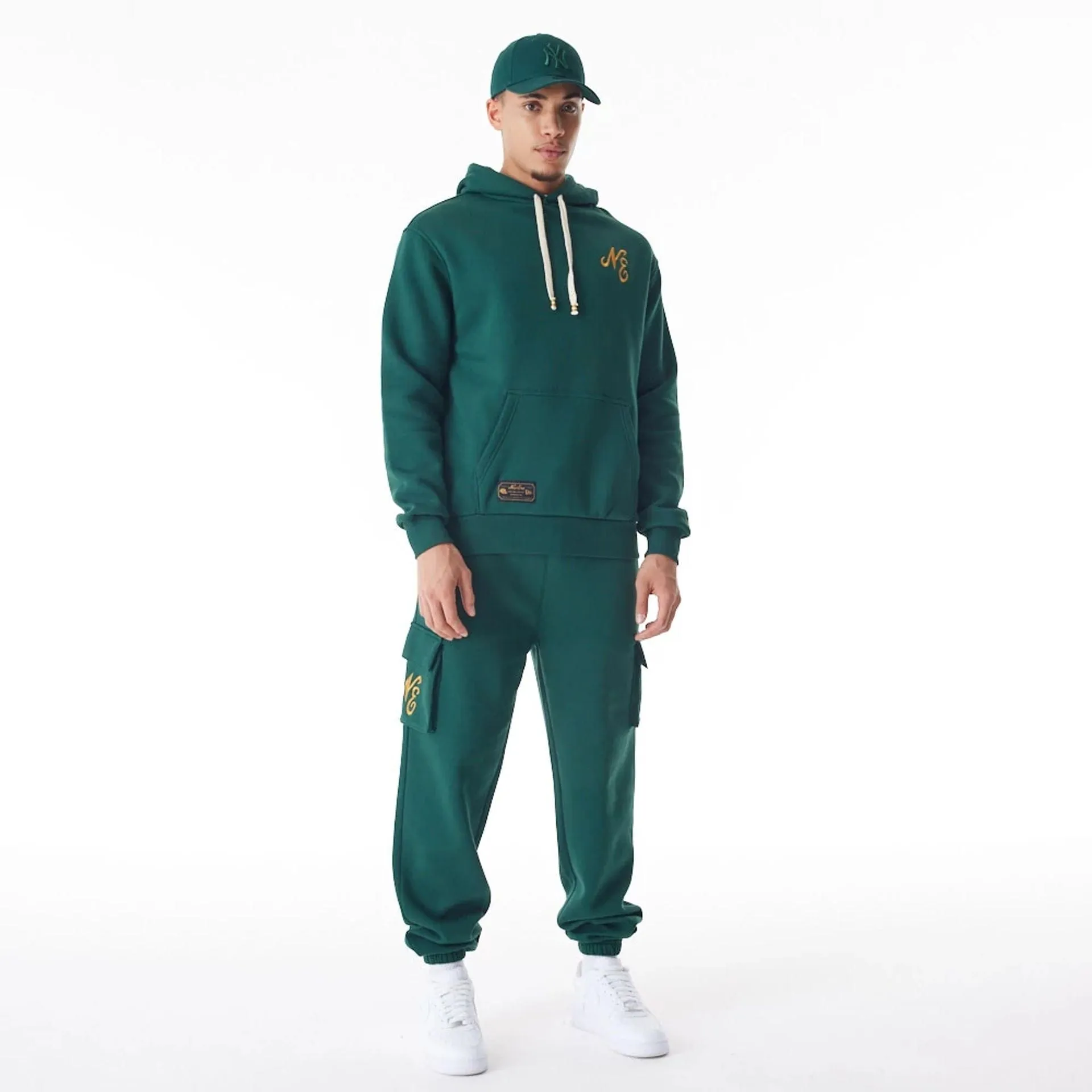 Sweats à capuche et pulls à capuche New Era Pull à capuche oversize vert foncé avec logo script New Era