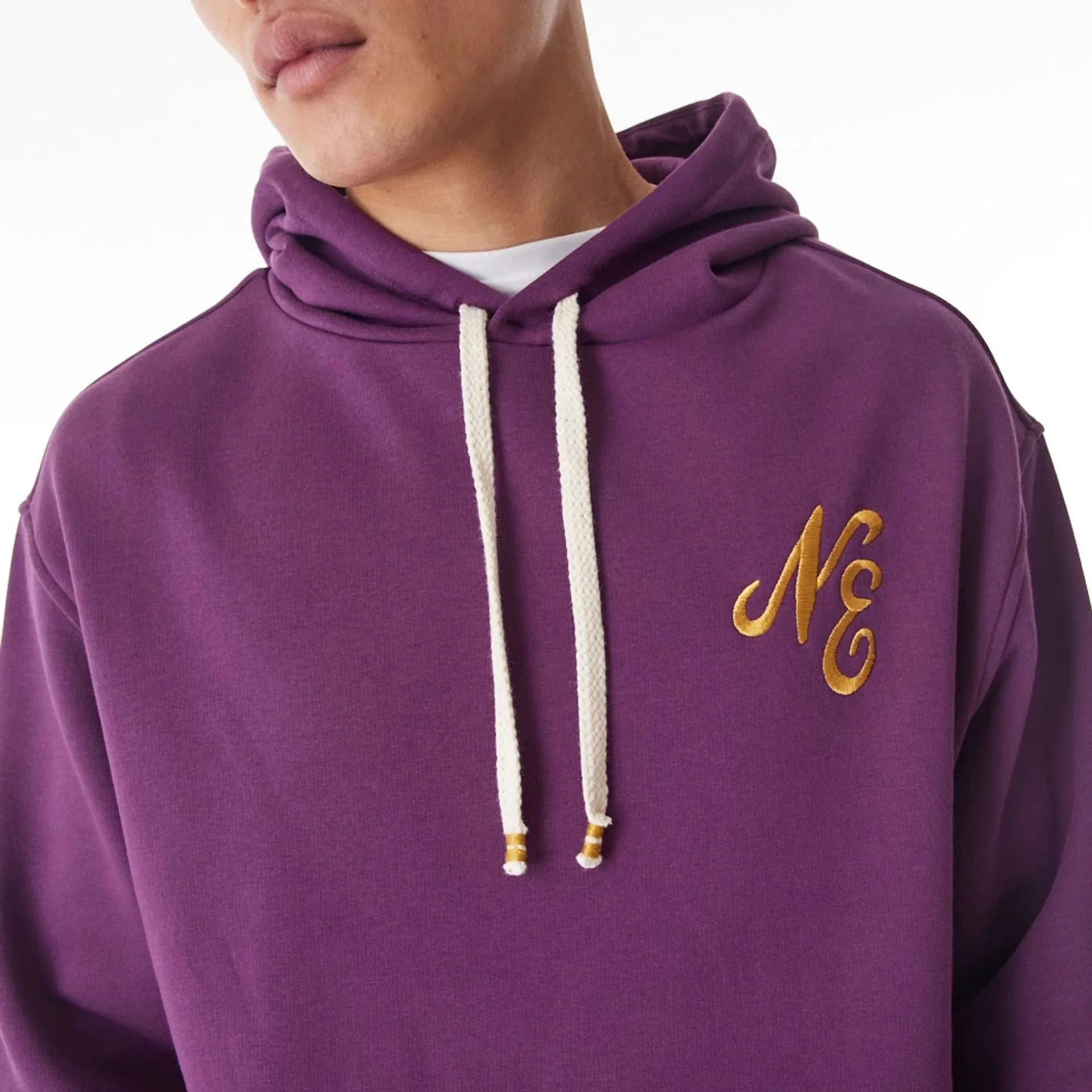 Sweats à capuche et pulls New Era Pull à capuche oversize avec logo script New Era en violet foncé