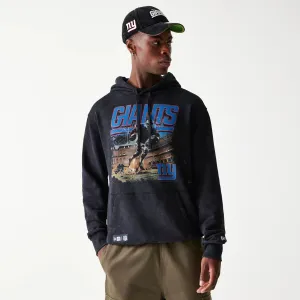 New Era Sweatshirts And Hoodies New York Giants NFL Games Premium Apparel Black Oversized Pullover Hoodie