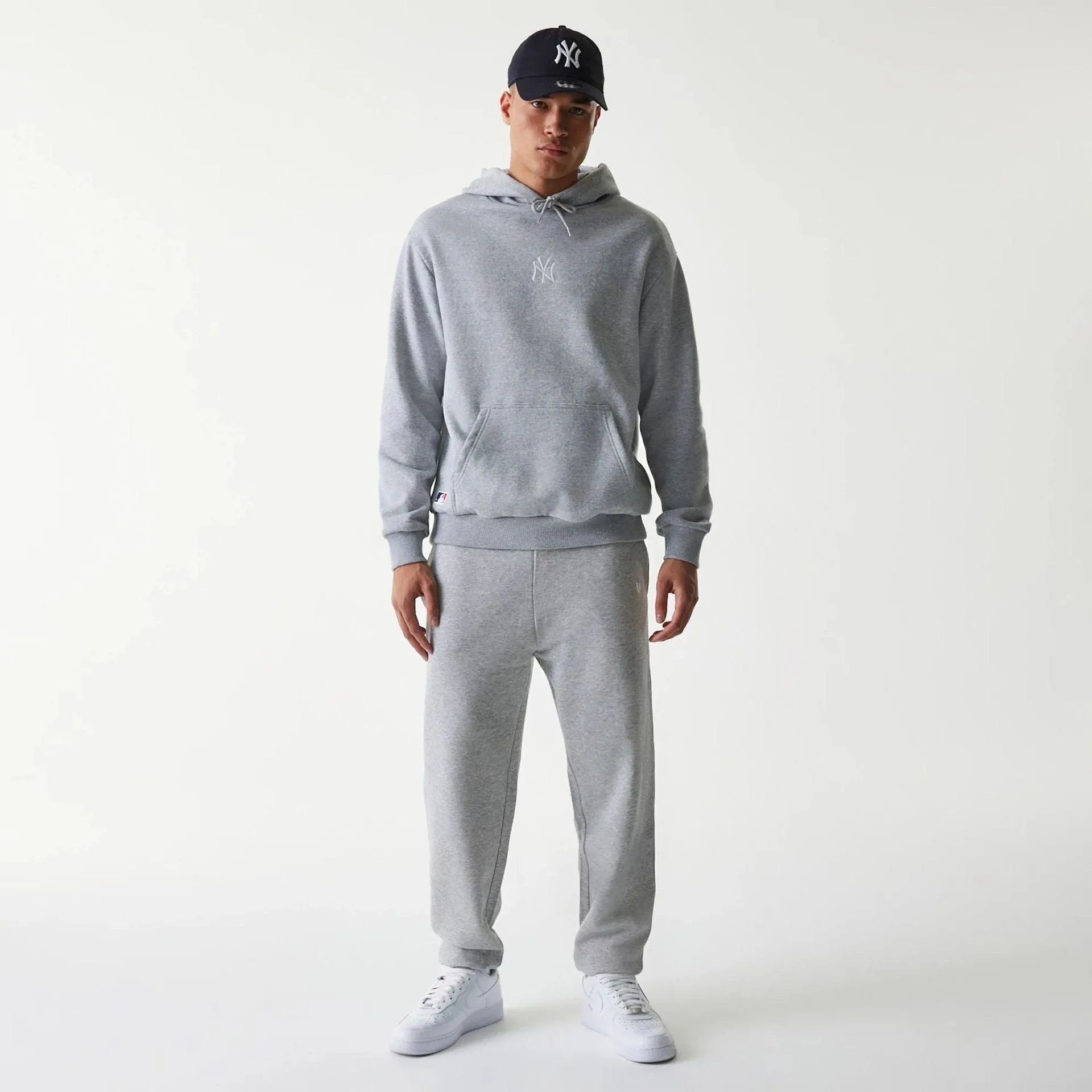 Sweats à capuche et pulls New Era New York Yankees MLB League Essential Gris Pullover à capuche oversize