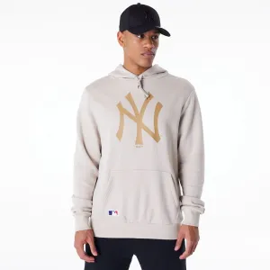 New Era Sweatshirts And Hoodies New York Yankees MLB Regular Light Beige Pullover Hoodie