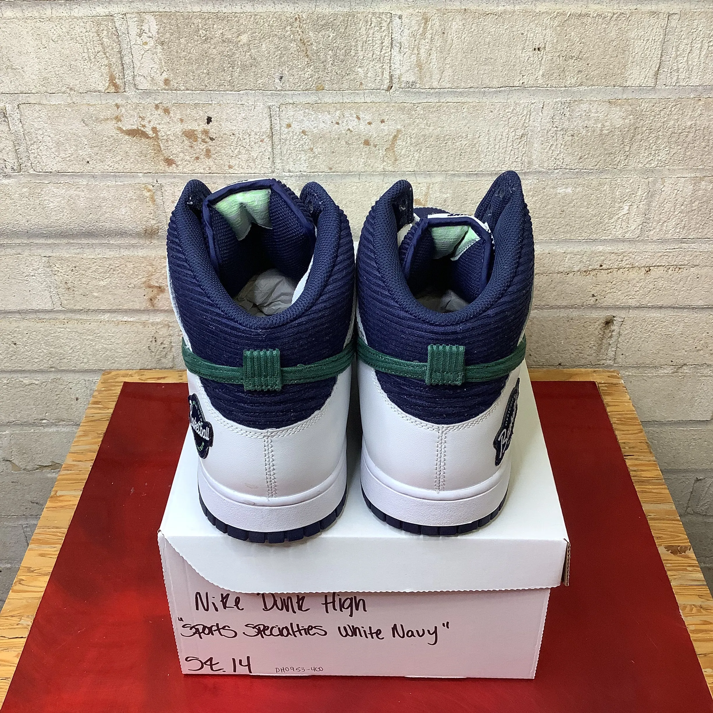 NIKE DUNK HIGH SPORTS SPECIALTIES BLANC MARINE TAILLE 14 DH0953-400