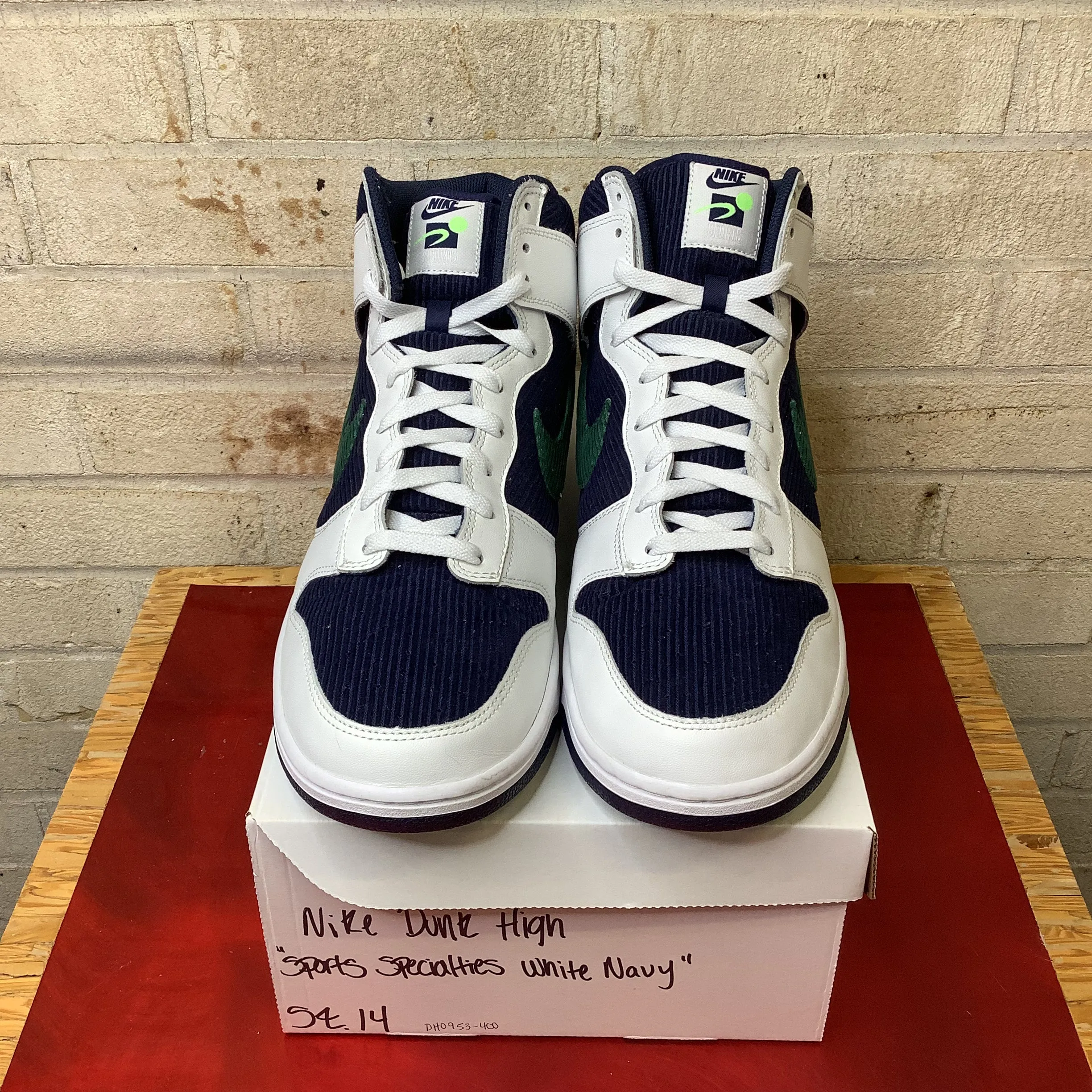 NIKE DUNK HIGH SPORTS SPECIALTIES BLANC MARINE TAILLE 14 DH0953-400
