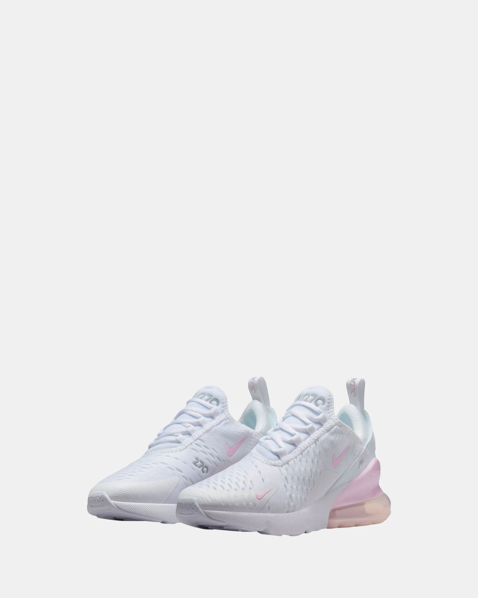 Chaussures Nike Kids Air Max 270 École Primaire Blanc/Rose Mousse/Gris Fumée