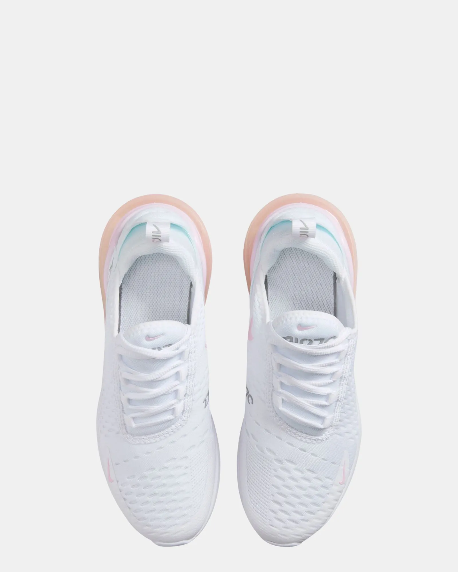 Chaussures Nike Kids Air Max 270 École Primaire Blanc/Rose Mousse/Gris Fumée
