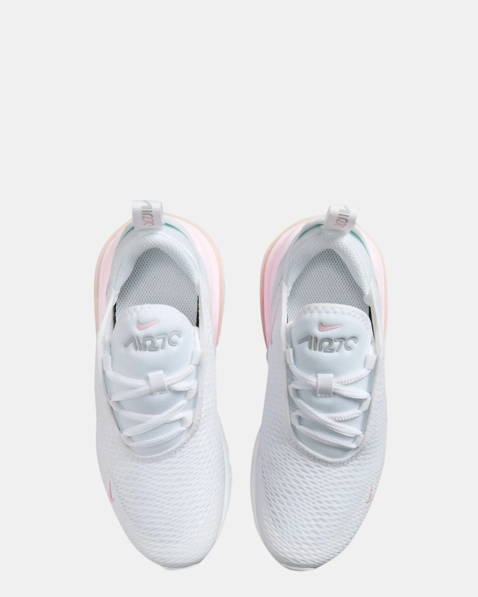 Chaussures Nike Kids Air Max 270 Préscolaire Blanc/Rose Mousse/Gris Fumé