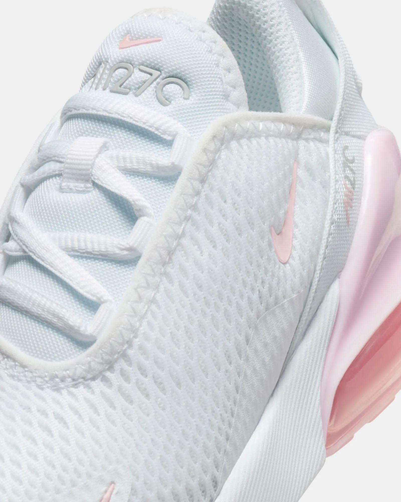 Chaussures Nike Kids Air Max 270 Préscolaire Blanc/Rose Mousse/Gris Fumé