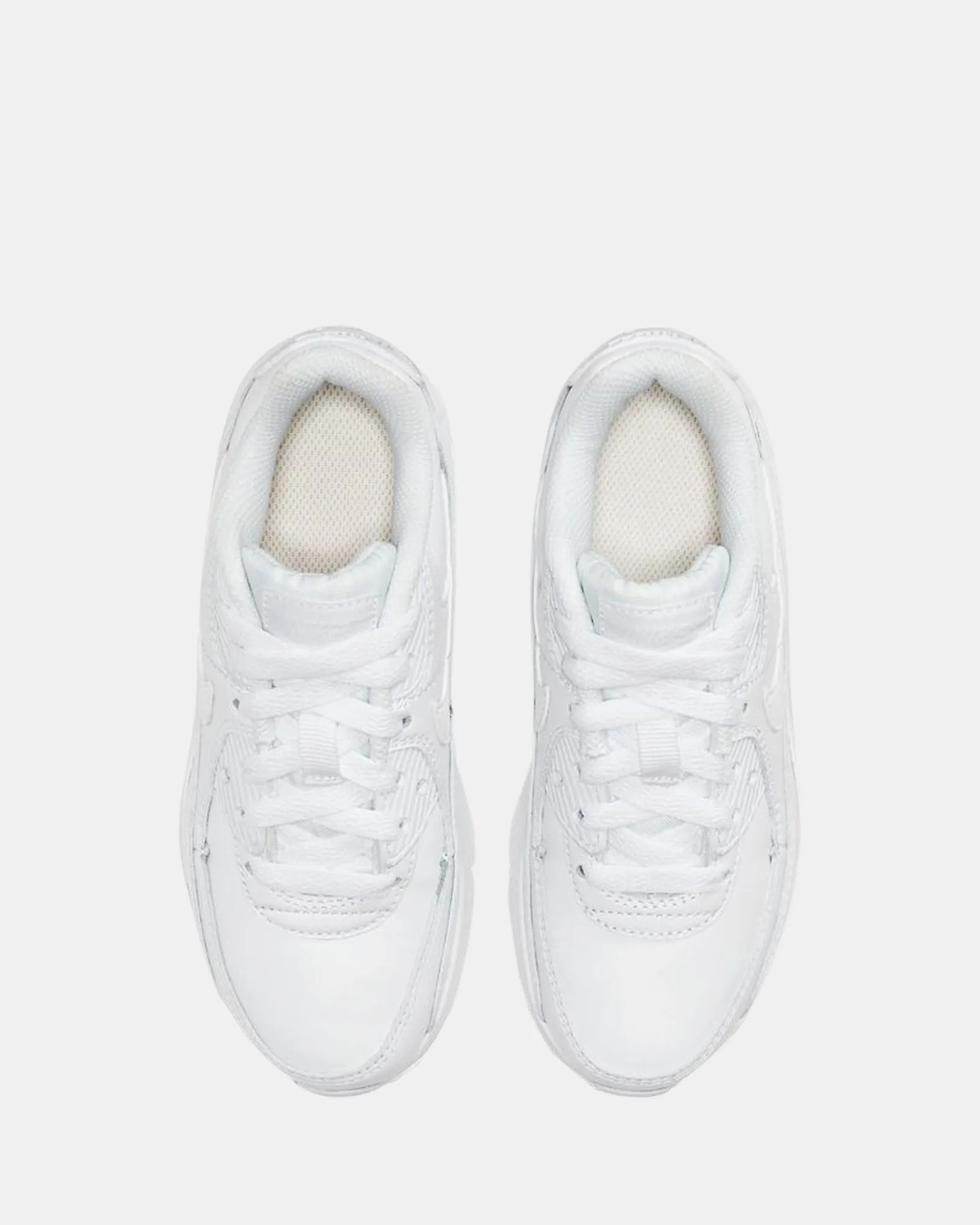 Chaussures Nike Kids Air Max 90 Cuir Préscolaire Blanc/Blanc