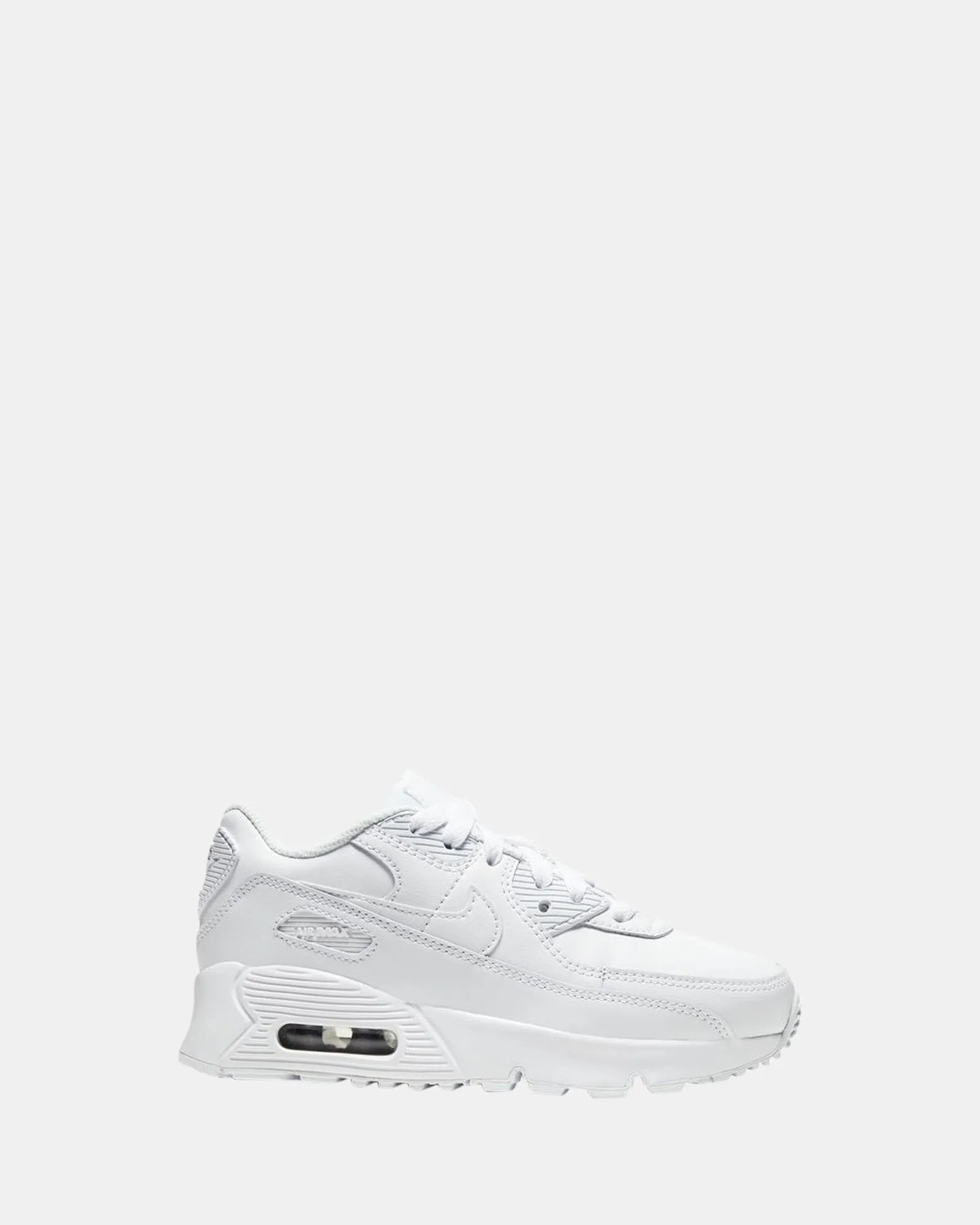 Chaussures Nike Kids Air Max 90 Cuir Préscolaire Blanc/Blanc