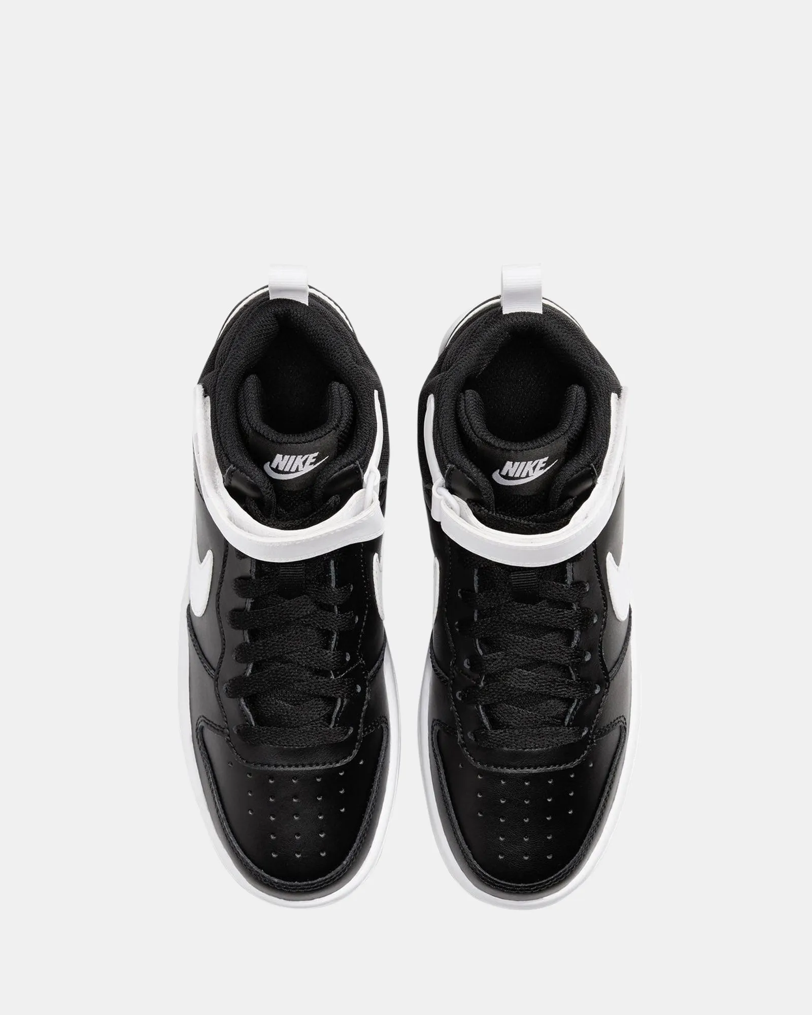 Chaussures Nike Kids Court Borough Mid 2 Grade School Noir/Blanc