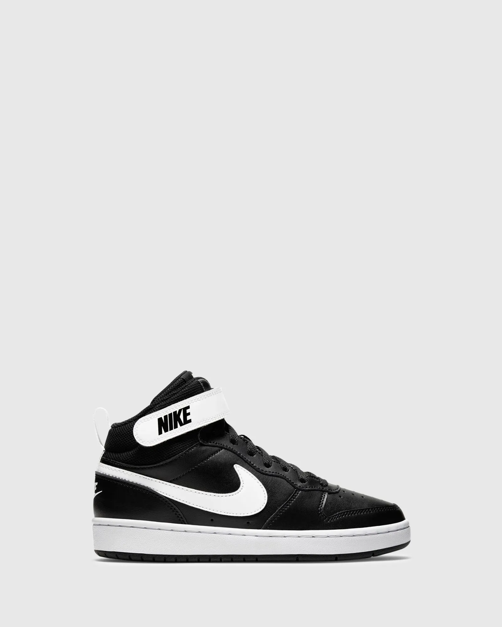 Chaussures Nike Kids Court Borough Mid 2 Grade School Noir/Blanc