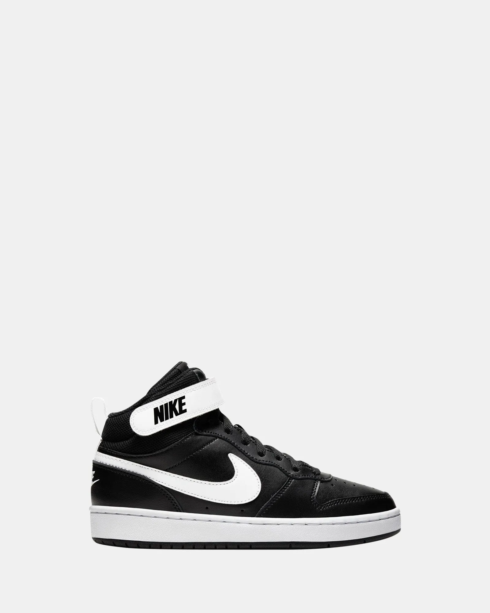 Chaussures Nike Kids Court Borough Mid 2 Grade School Noir/Blanc