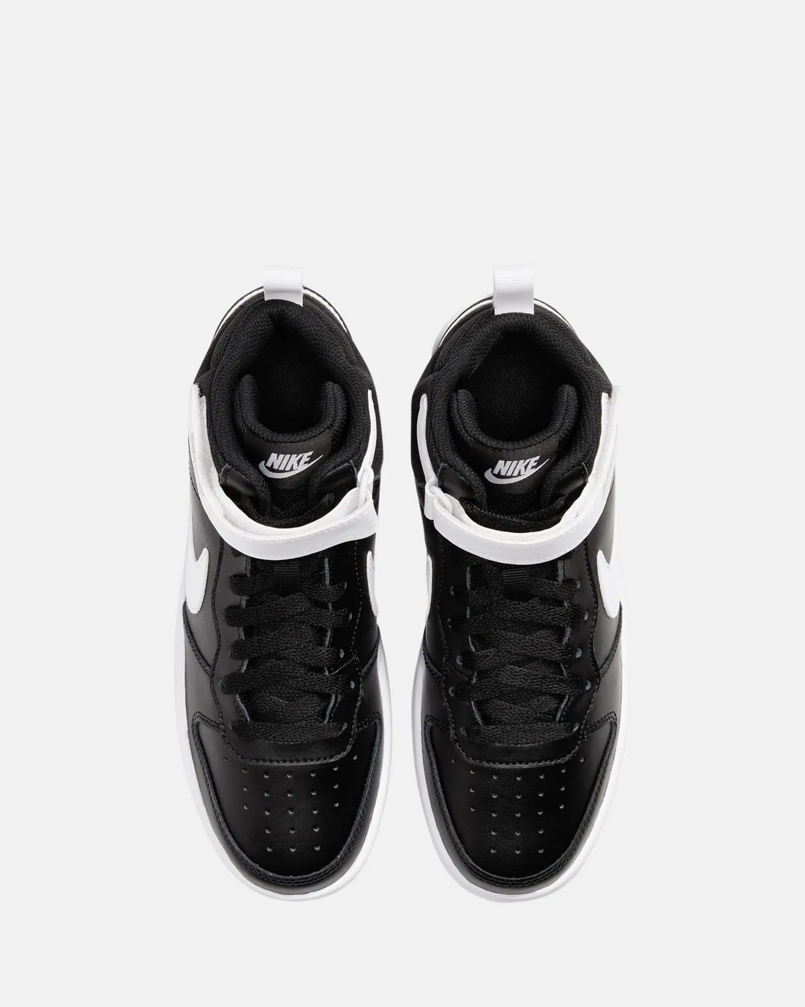 Chaussures Nike Kids Court Borough Mid 2 Grade School Noir/Blanc