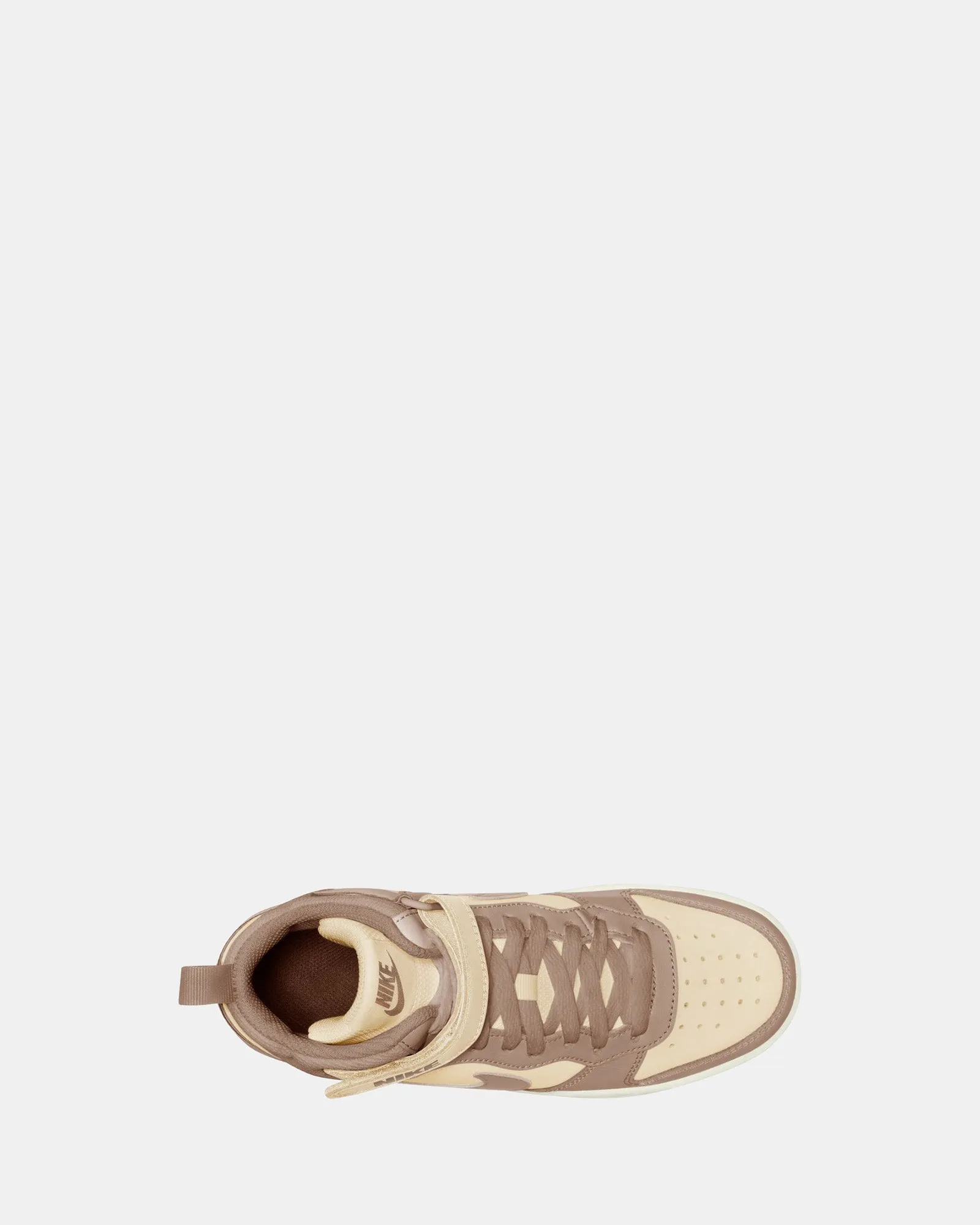 Chaussures Nike Kids Court Borough Mid 2 Grade School Ivoire Pâle/Chanvre/Beige