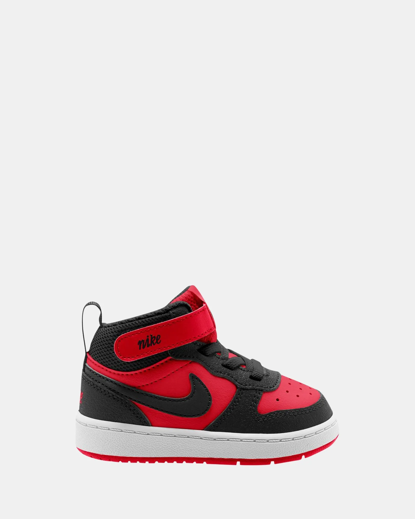 Chaussures Nike pour Enfants Court Borough Mid 2 Bébé Rouge Universitaire/Noir/Blanc