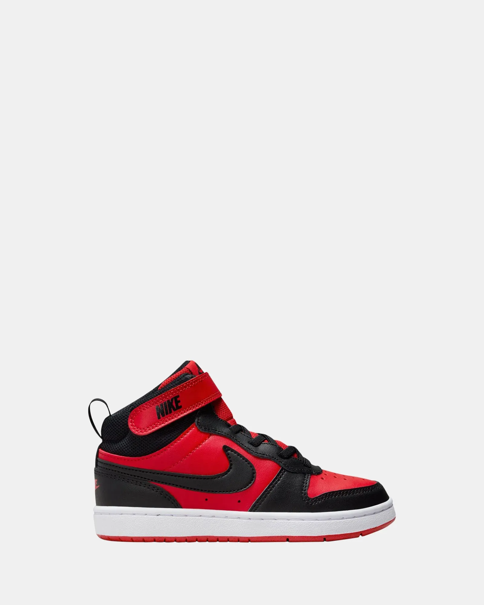 Chaussures Nike Kids Court Borough Mid 2 Préscolaire Rouge Uni/Noir/Blanc