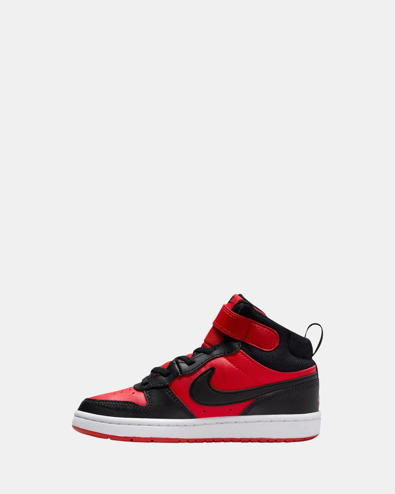 Chaussures Nike Kids Court Borough Mid 2 Préscolaire Rouge Uni/Noir/Blanc