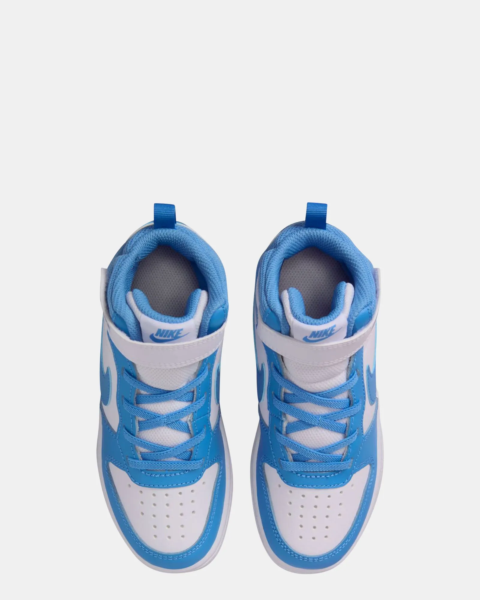 Chaussures Nike Kids Court Borough Mid 2 Préscolaire Blanc/Bleu Beyond