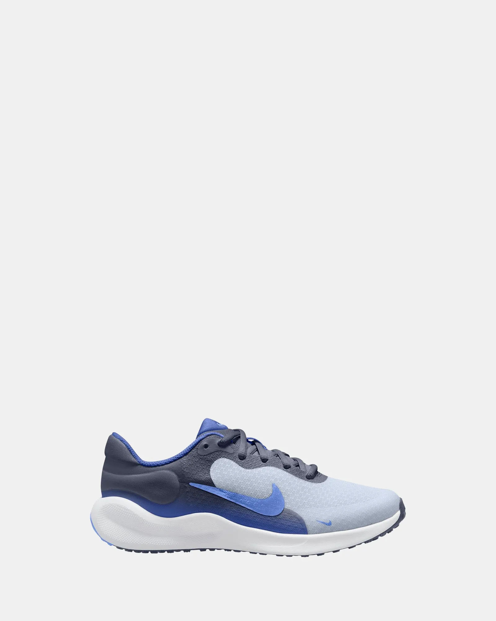 Chaussures Nike Kids' Revolution 7 Grade School Football Gris/Bleu Royal/Impulsion Bleue