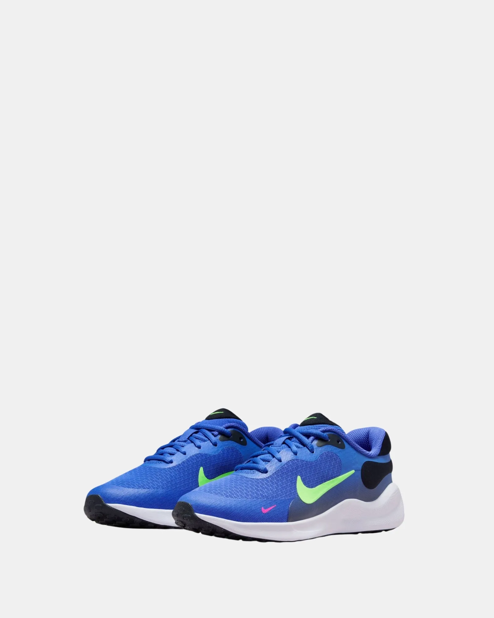 Chaussures Nike Kids' Revolution 7 Grade School Bleu Outremer/Éclat de Citron Vert/Blanc