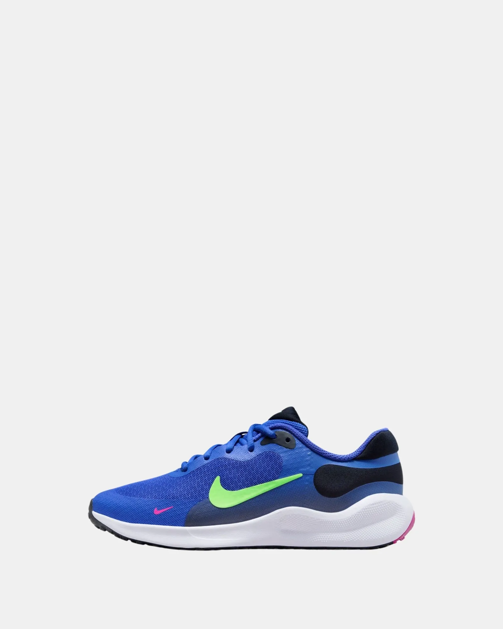 Chaussures Nike Kids' Revolution 7 Grade School Bleu Outremer/Éclat de Citron Vert/Blanc