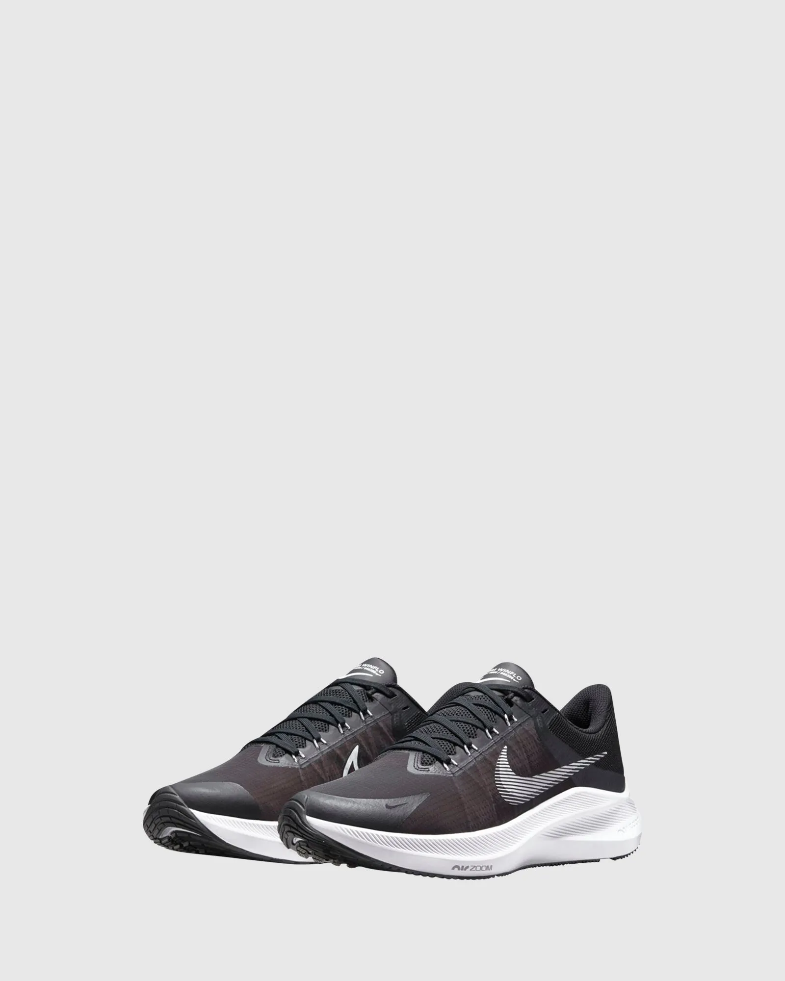 Chaussures Nike Kids Zoom Winflo 8 Adulte Noir/Blanc/Gris Fumé Foncé