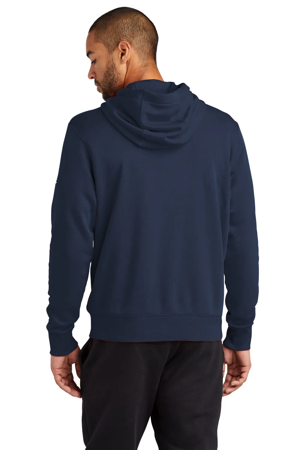 Nike Sweat à capuche zip complet pour homme avec poches - Bleu marine minuit