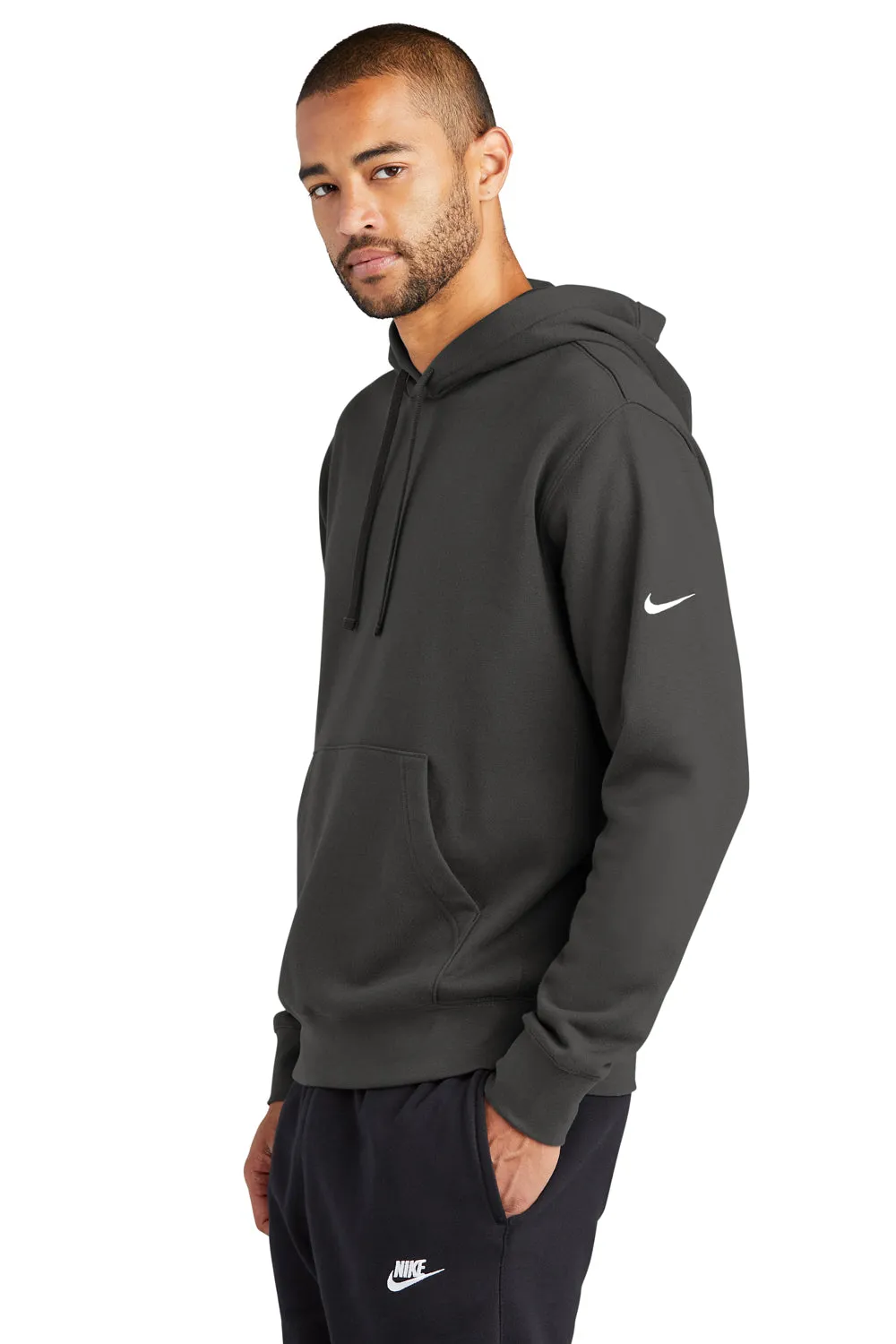 Nike Sweat à capuche pour hommes Club Fleece avec poche kangourou - Gris anthracite