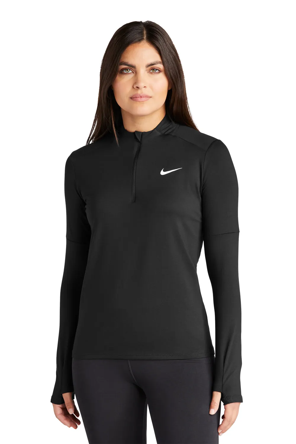 Nike Sweat à capuche Femmes Element Dri-Fit 1/4 zip à évacuation de l'humidité - Noir