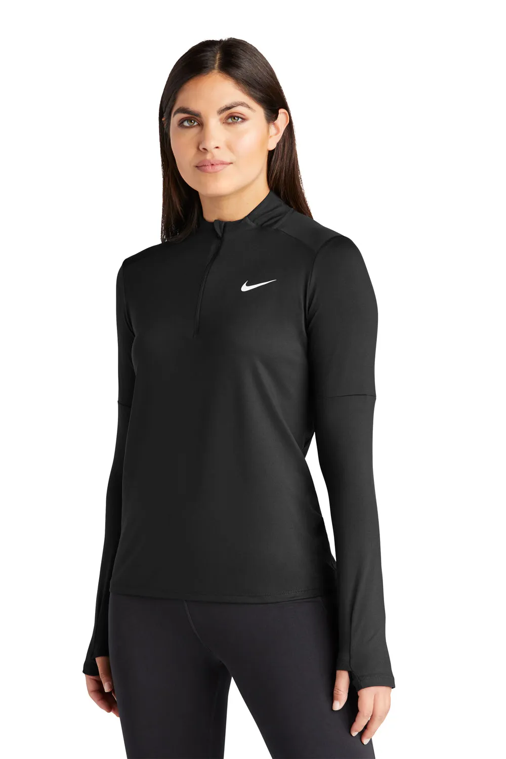 Nike Sweat à capuche Femmes Element Dri-Fit 1/4 zip à évacuation de l'humidité - Noir