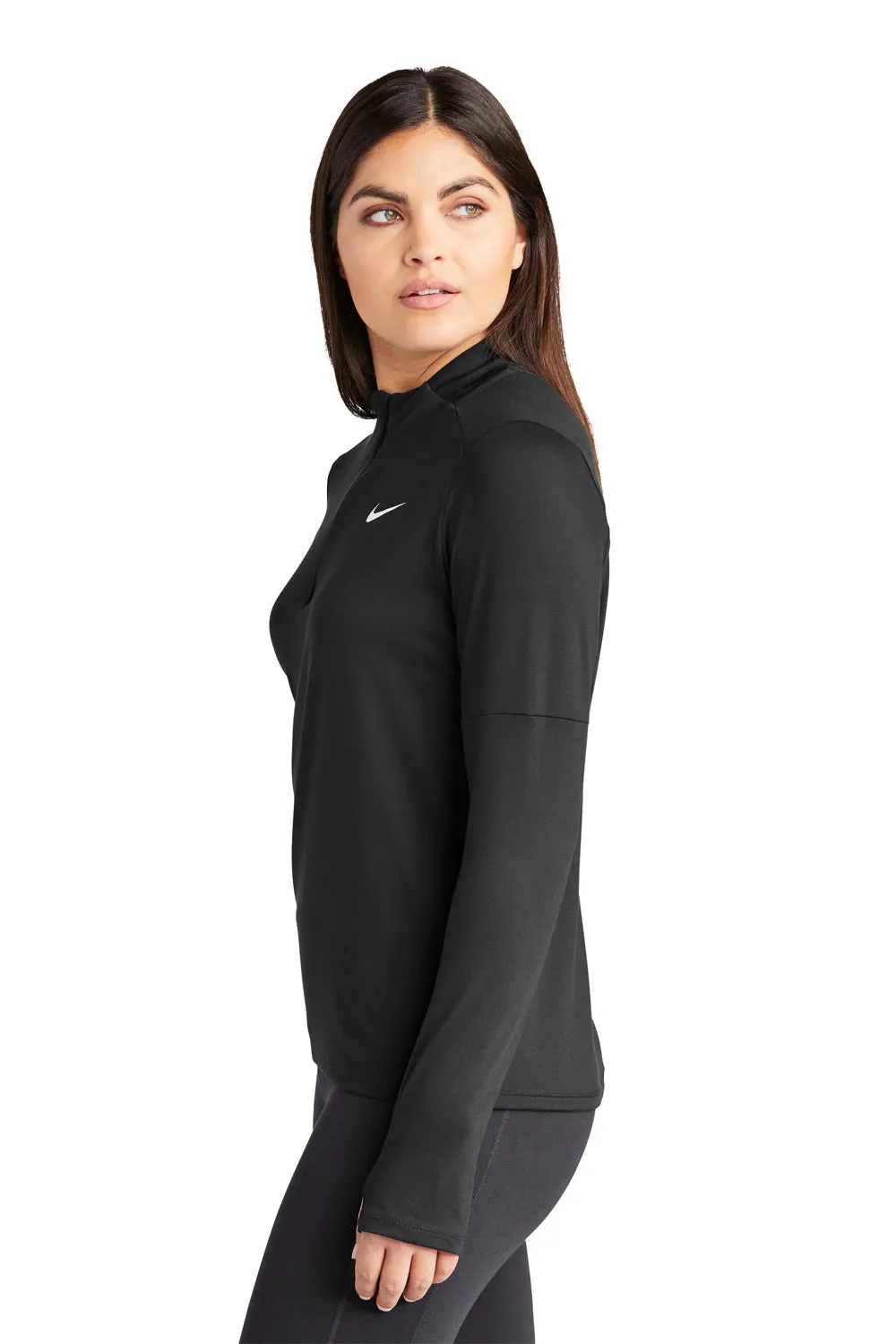 Nike Sweat à capuche Femmes Element Dri-Fit 1/4 zip à évacuation de l'humidité - Noir