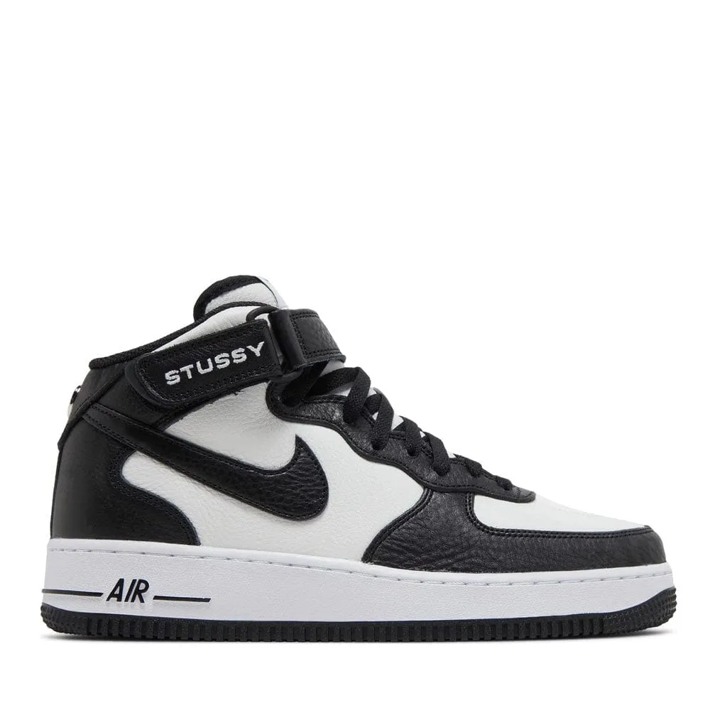 NIKE X STUSSY AIR FORCE 1 MID LIGHT BONE BLACK (NOUVEAU)