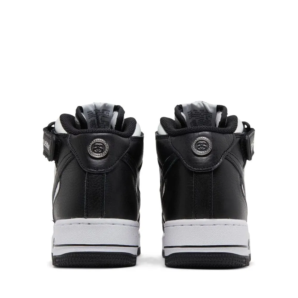 NIKE X STUSSY AIR FORCE 1 MID LIGHT BONE BLACK (NOUVEAU)