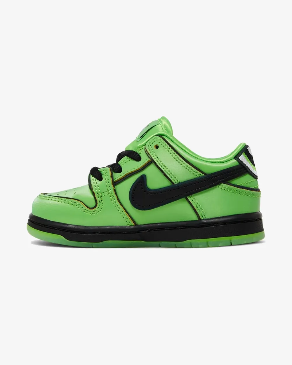 NIKE X THE POWERPUFF GIRLS NIKE SB DUNK VERT BOUTON D'OR POUR TOUT-PETIT