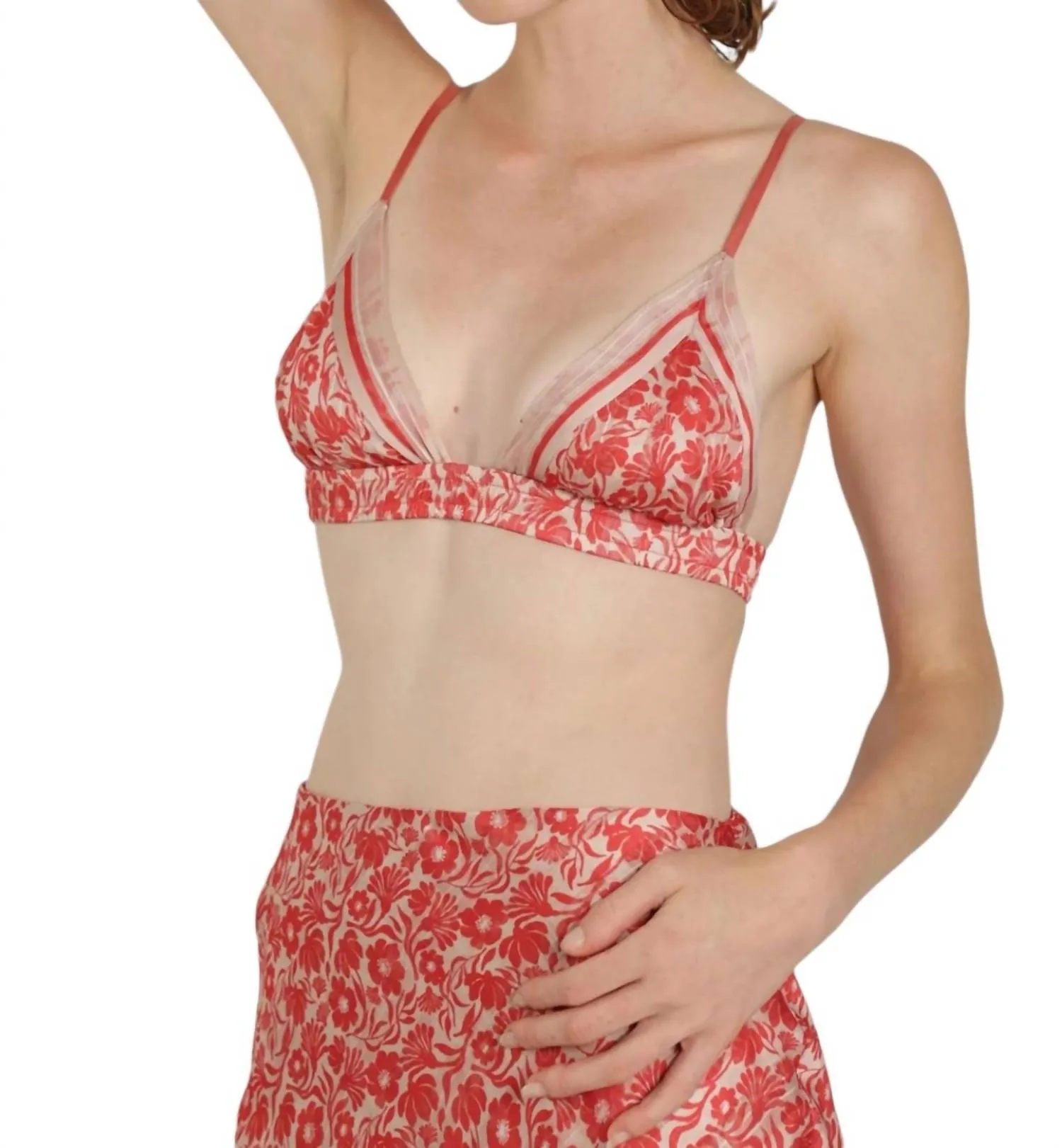 Soutien-gorge Nitzan à imprimé rouge