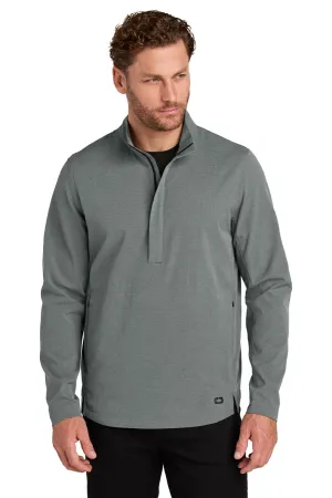 Ogio Mens Aspect Moisture Wicking 1/4 Zip Sweatshirt w/ Pouch Pocket - Rogue Grey
