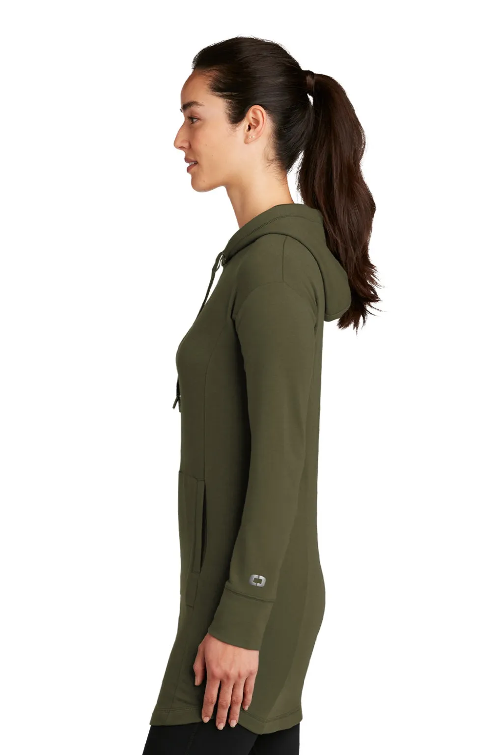 Ogio Femmes Luuma Flex Sweat à capuche avec poches - Vert olive foncé