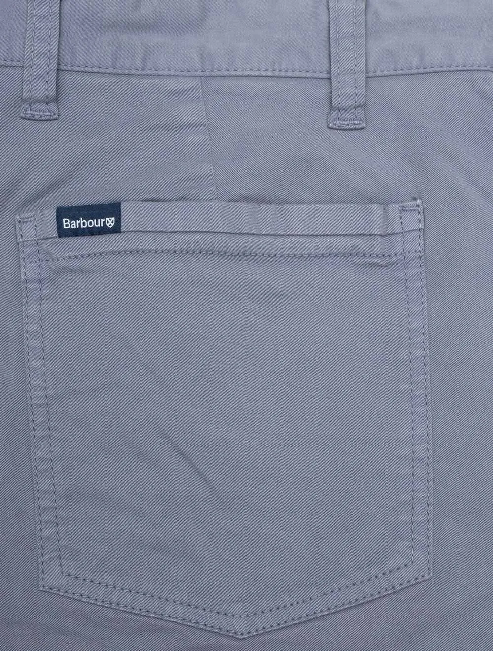 Short en Sergé Surteint Lavé Bleu