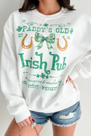 Paddy's Irish Pub Graphic Sweatshirt (White)
