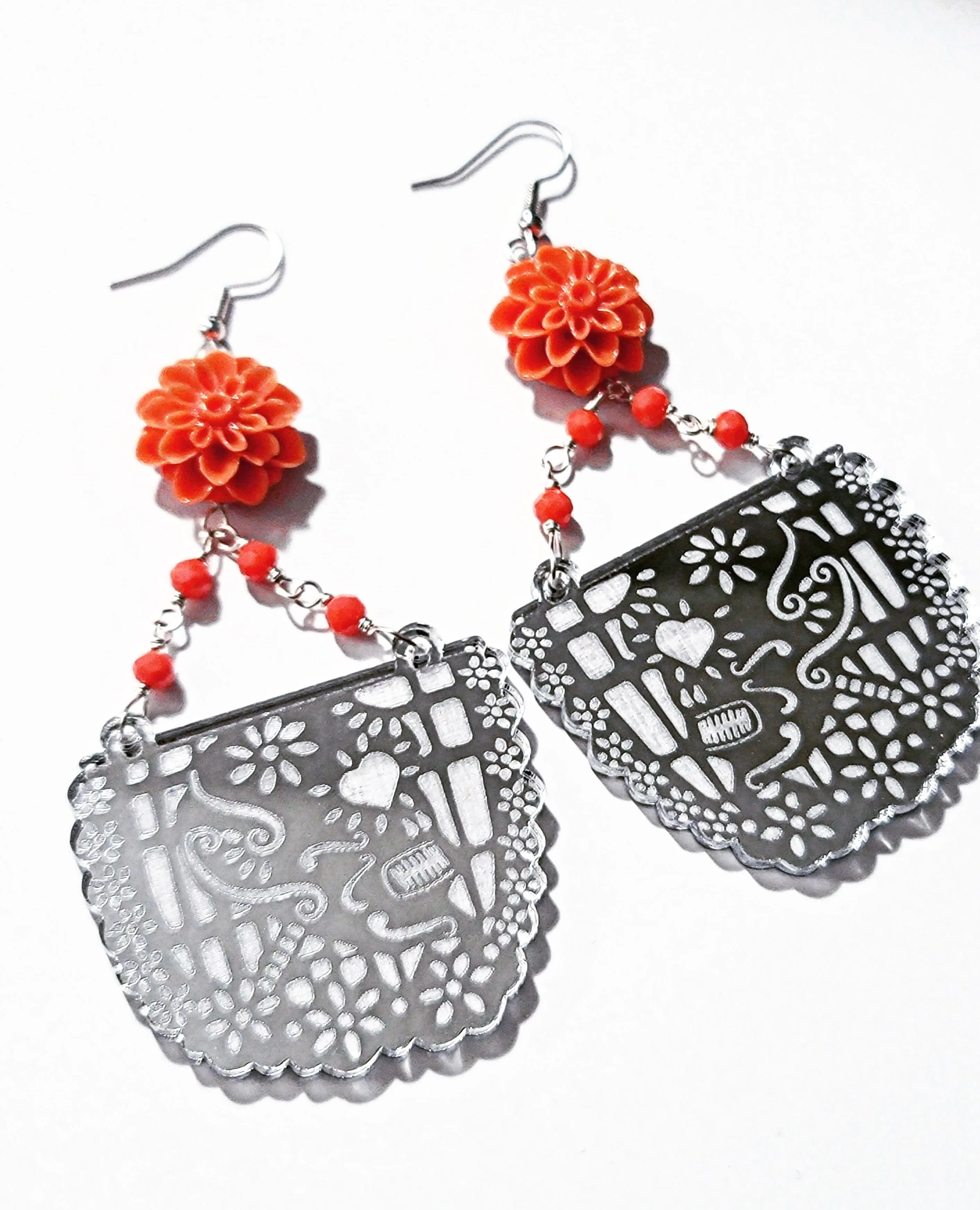 Boucles d'oreilles Papel Picado Cempasuchil