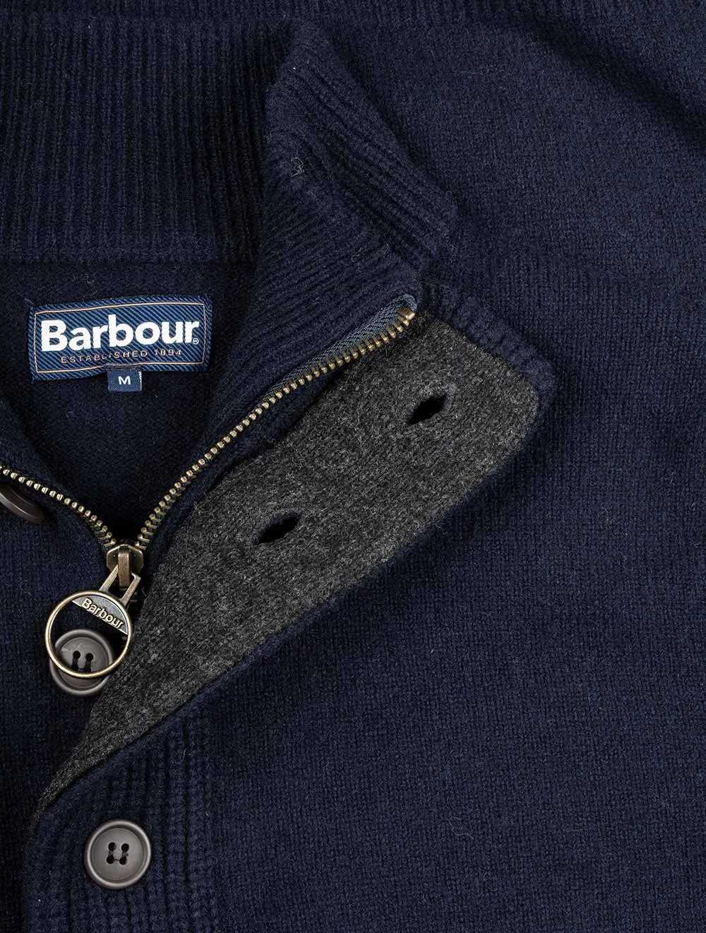 Pull à mi-zip à motifs Marine