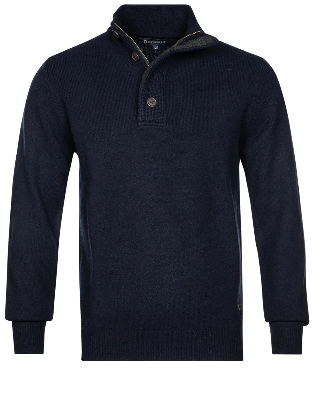 Pull à mi-zip à motifs Marine