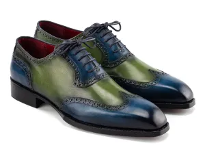 Paul Parkman Shoes Paul Parkman Men's Goodyear Welted Wingtip Oxfords in Blue & Green