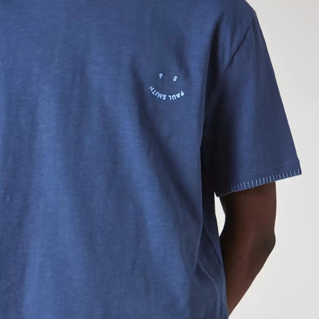 T-shirt Happy à points de feston bleu Paul Smith