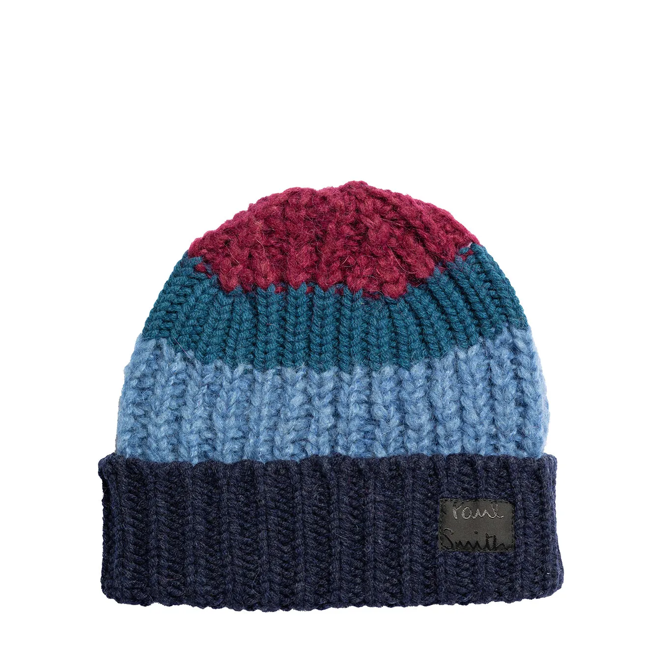 Bonnet en mélange de mohair à motifs colorés Paul Smith - Marine