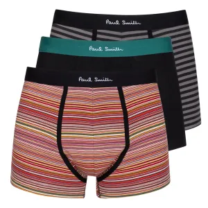 Paul Smith Cotton-Blend Signature Stripe Mixed Boxer Briefs Three Pack Clothing Paul Smith