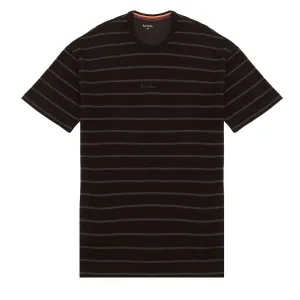 Paul Smith Cotton-Modal Stripe Lounge T-Shirt Black Clothing Paul Smith
