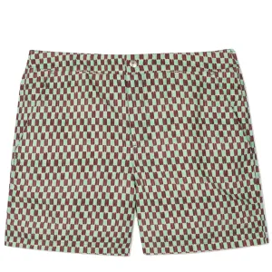 Paul Smith Geometric Print Swim Shorts Bottle Green Clothing Paul Smith